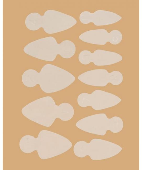 Mold Short Stiletto - Stencils for French manicure on top forms  (12 pcs/set)